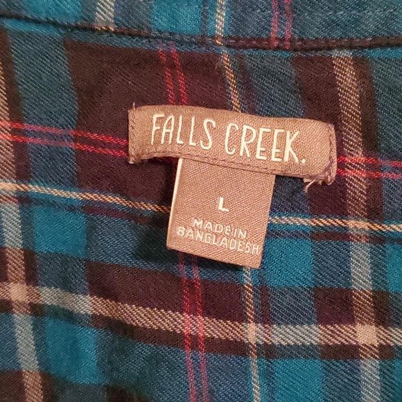 Tunic-style half-button plaid flannel - Picture 2 of 6